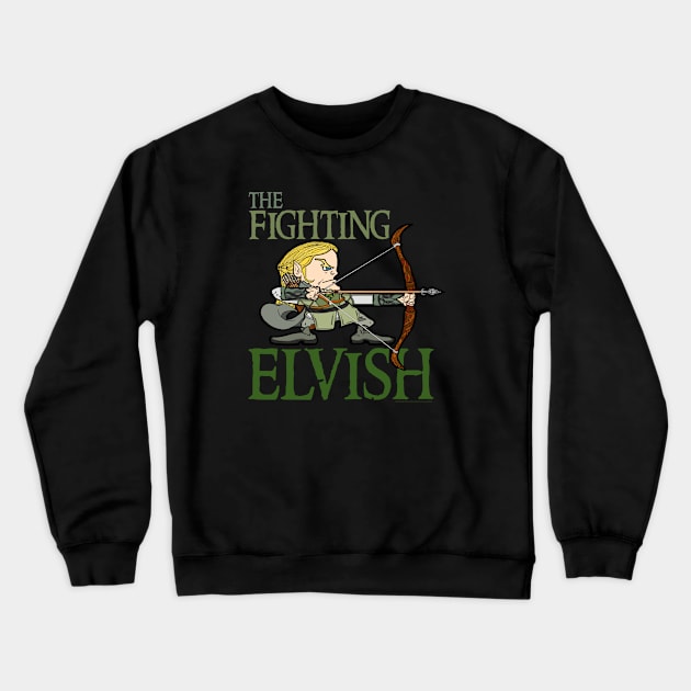 The Fighting Elvish Crewneck Sweatshirt by House_Of_HaHa